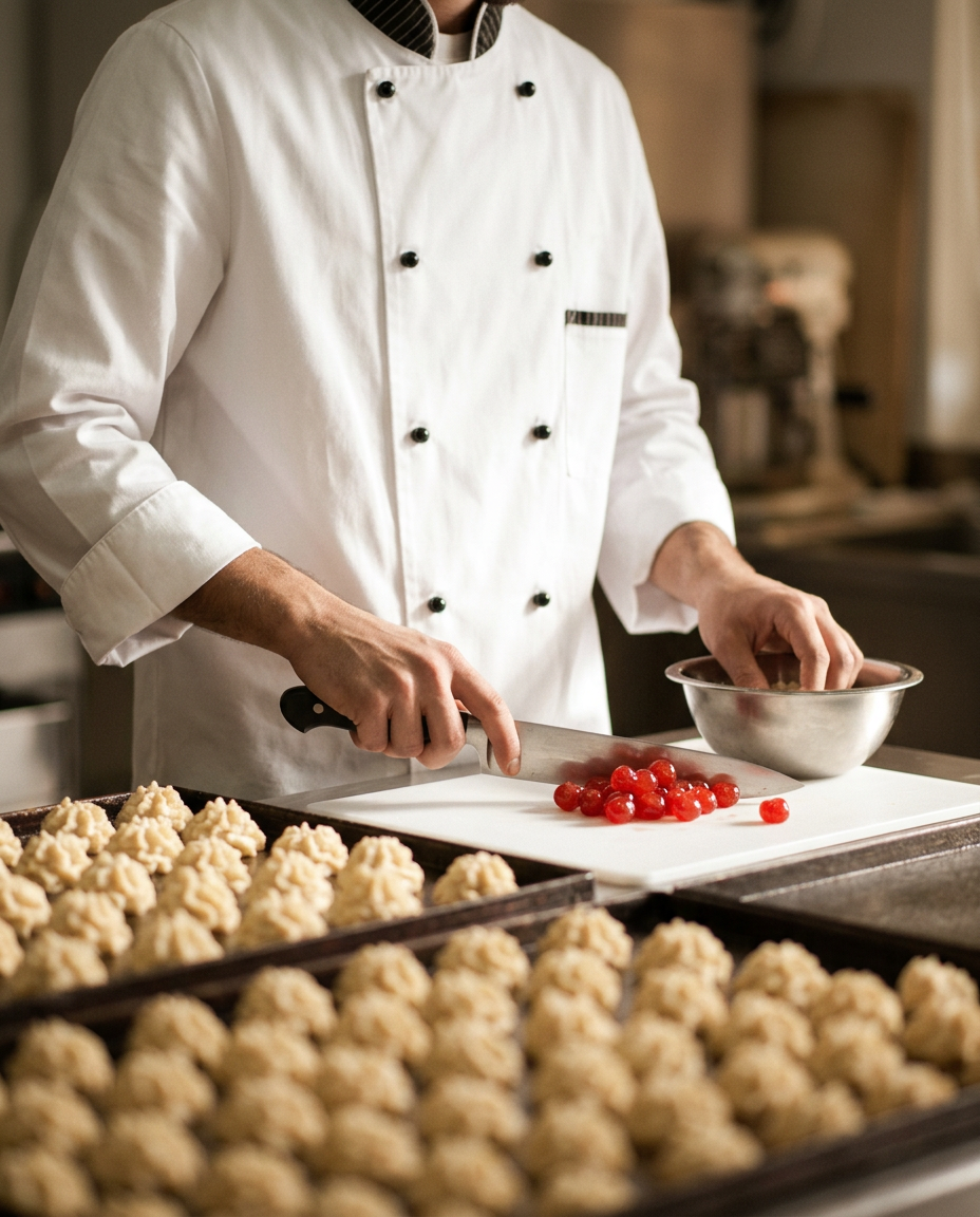 Mani al lavoro nella preparazione dei dolci